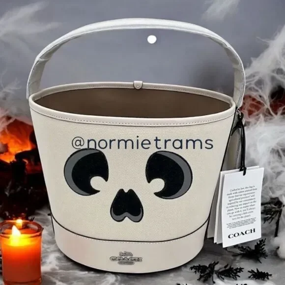 Coach Trick Or Treat Bucket With Halloween Ghost Bag Purse - Picture 3 of 9